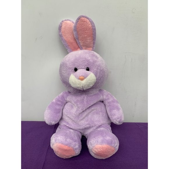 TY 2011 Springy Plushie Lavender Purple Bunny Plush Pink Feet 12” - Picture 1 of 9